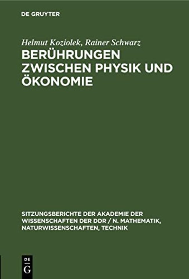 Beruhrungen Zwischen Physik Und Okonomie