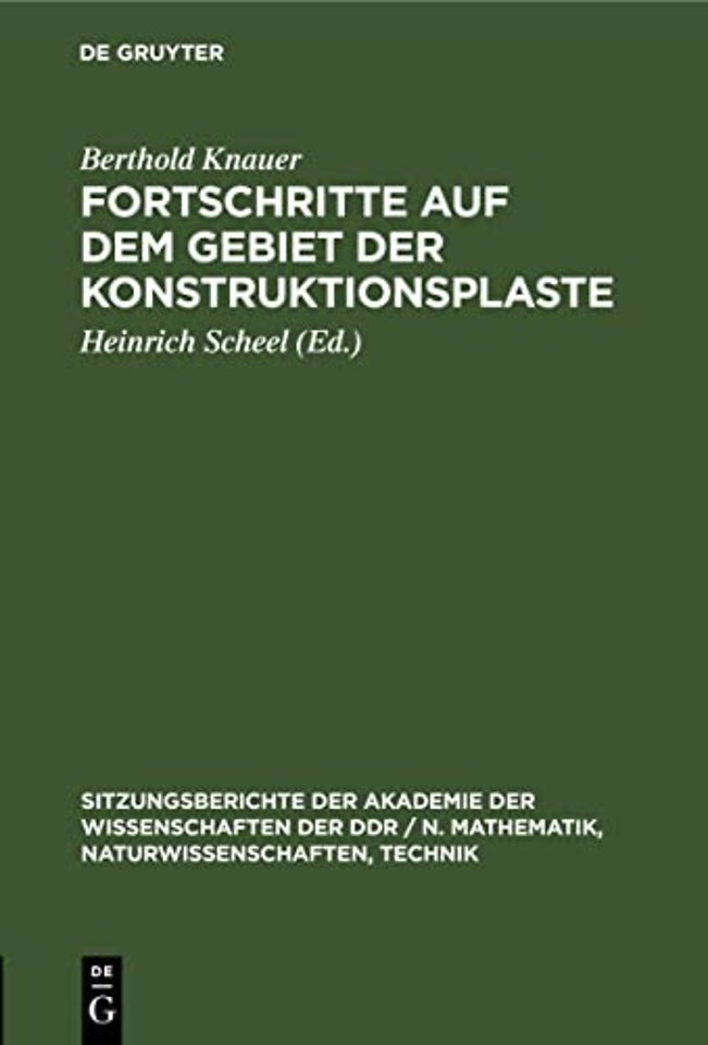 Fortschritte Auf Dem Gebiet Der Konstruktionsplaste
