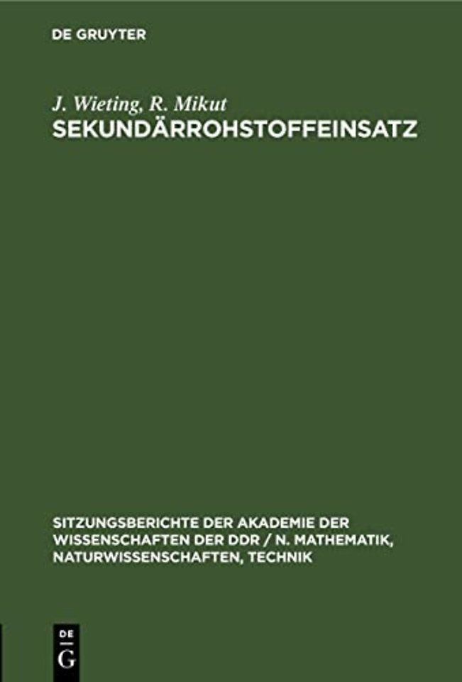 Sekundarrohstoffeinsatz