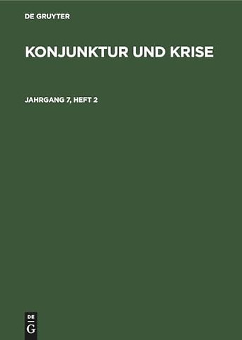 Konjunktur und Krise. Jahrgang 7, Heft 2