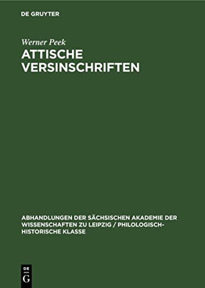 Attische Versinschriften