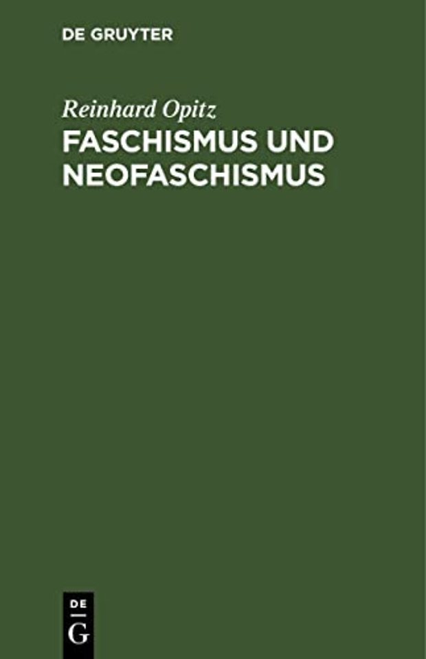 Faschismus und Neofaschismus