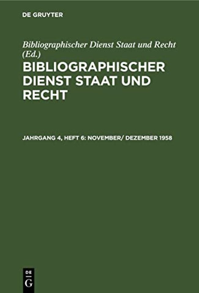 November/ Dezember 1958