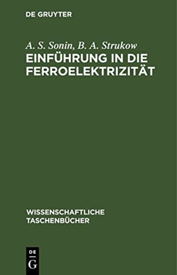 Einfuhrung ın Die Ferroelektrizitat