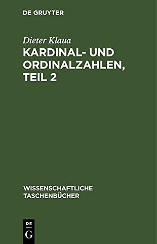 Kardinal– und Ordinalzahlen, Teil 2 – Einführung in die Allgemeine Mengenlehre III/2