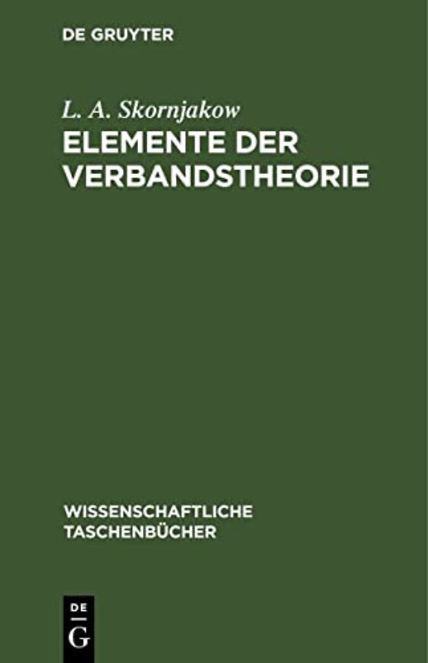 Elemente der Verbandstheorie