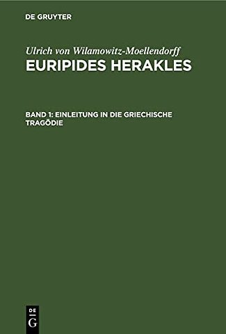 Einleitung in Die Griechische Tragodie