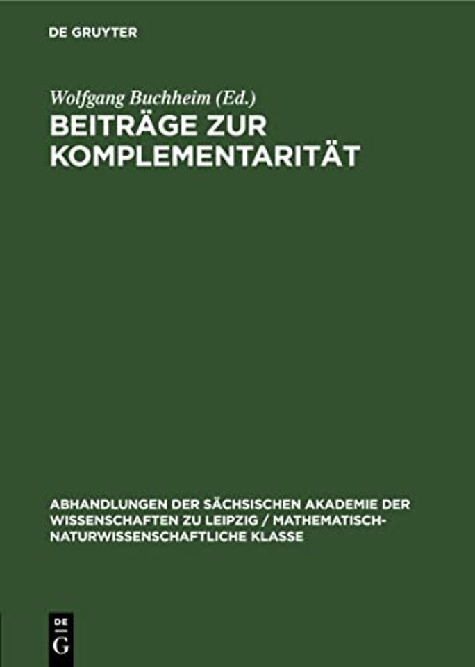 Beitrage Zur Komplementaritat