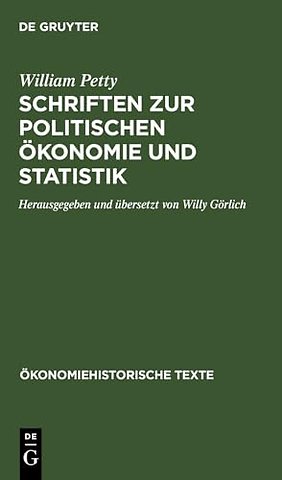 Schriften Zur Politischen Okonomie Und Statistik