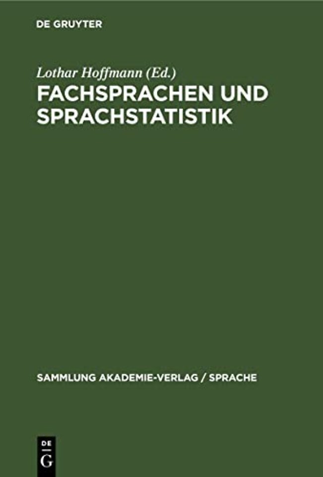 Fachsprachen und Sprachstatistik – Beiträge zur angewandten Sprachwissenschaft