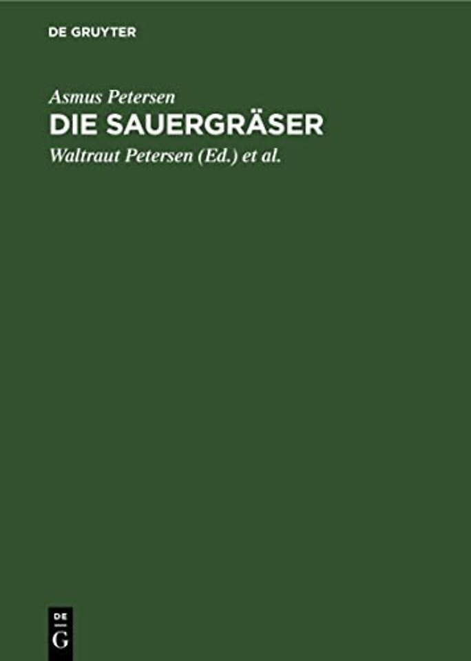 Die Sauergräser – Schlüssel zu ihrer Bestimmung im blütenlosen Zustand
