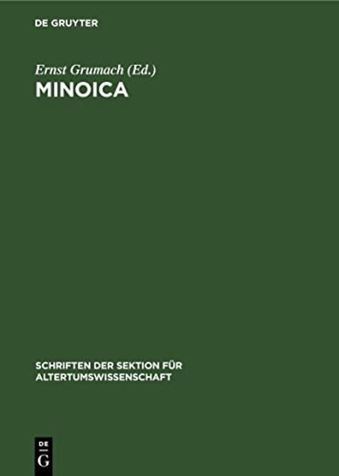 Minoica – Festschrift zum 80. Geburtstag von Johannes Sundwall