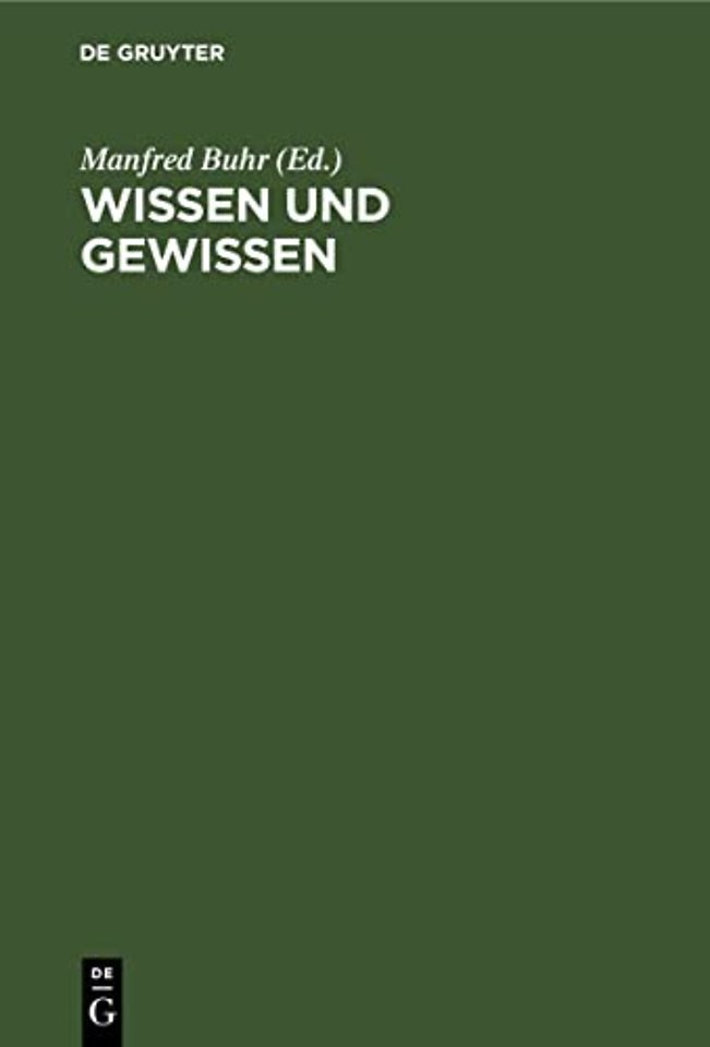 Wissen Und Gewissen