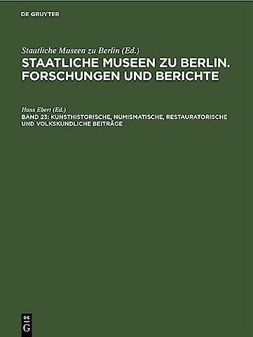 Kunsthistorische, numismatische, restauratorische und volkskundliche Beiträge