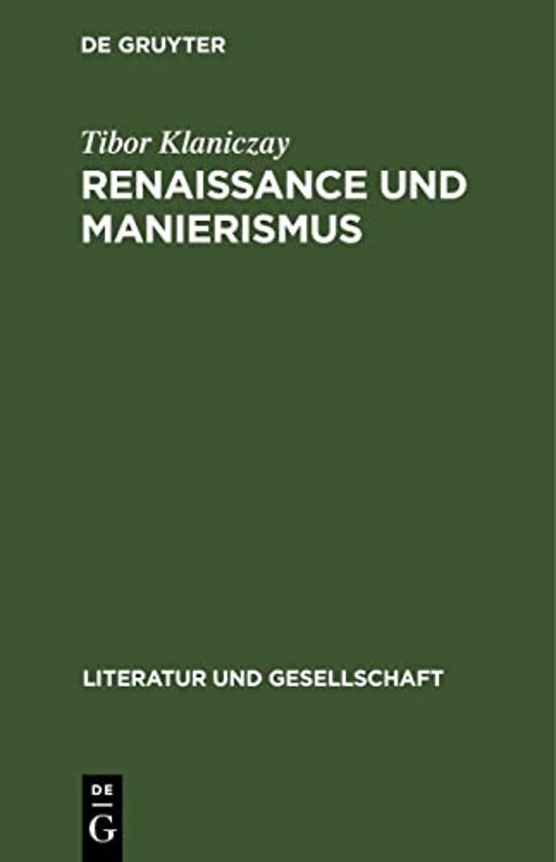 Renaissance Und Manierismus
