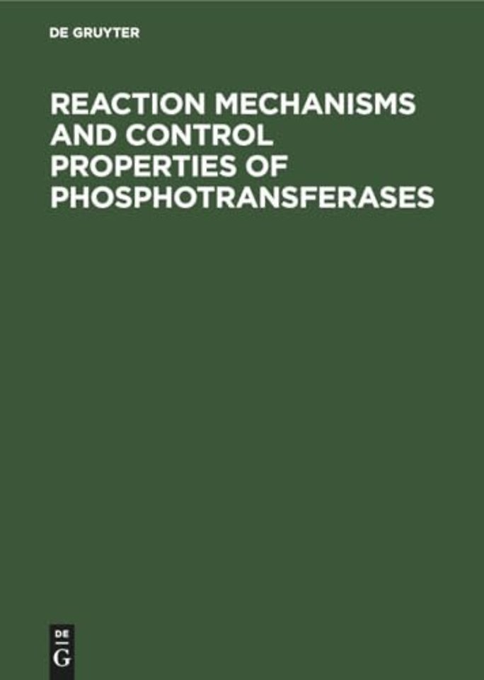 Reaction Mechanisms and Control Properties of Ph – Internationales symposium Reinhardsbrunn Mai 1971