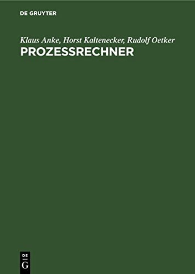 Prozeβrechner – Wirkungsweise und Einsatz