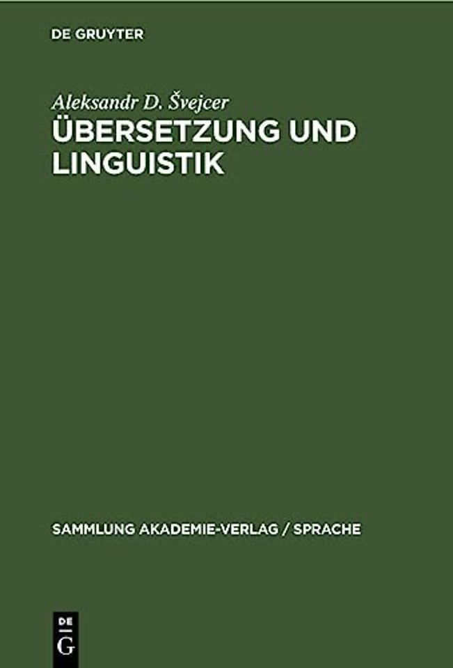 Ubersetzung Und Linguistik