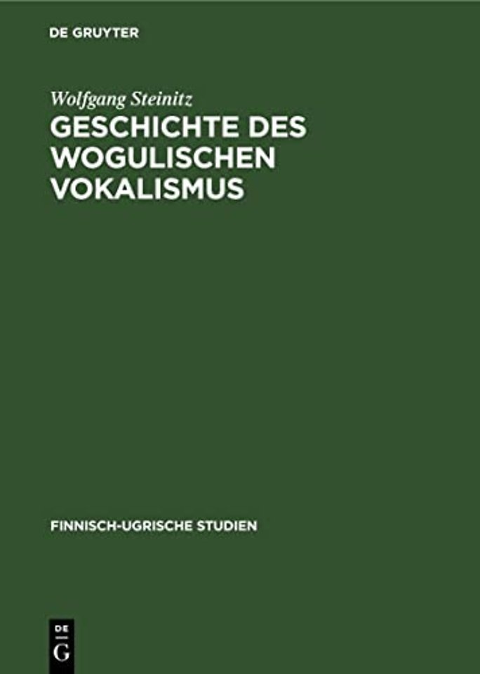 Geschichte des wogulischen Vokalismus