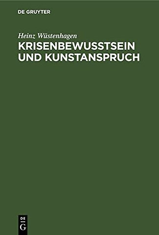 Krisenbewuβtsein und Kunstanspruch – Roman und Essay in den USA seit 1945