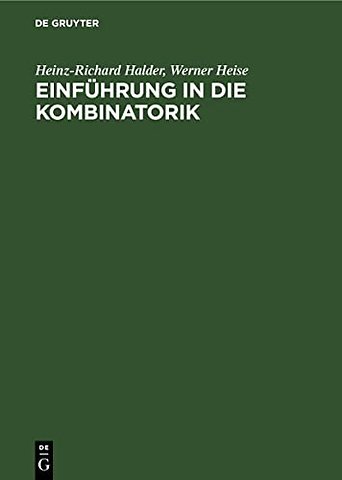 Einführung in die Kombinatorik – Mit einem Anhang über Formale Potenzen
