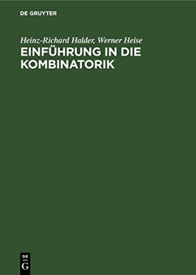 Einführung in die Kombinatorik – Mit einem Anhang über Formale Potenzen