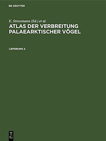 Atlas der Verbreitung palaearktischer Vögel. Lieferung 2