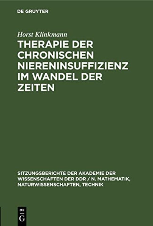 Therapie Der Chronischen Niereninsuffizienz Im Wandel Der Zeiten