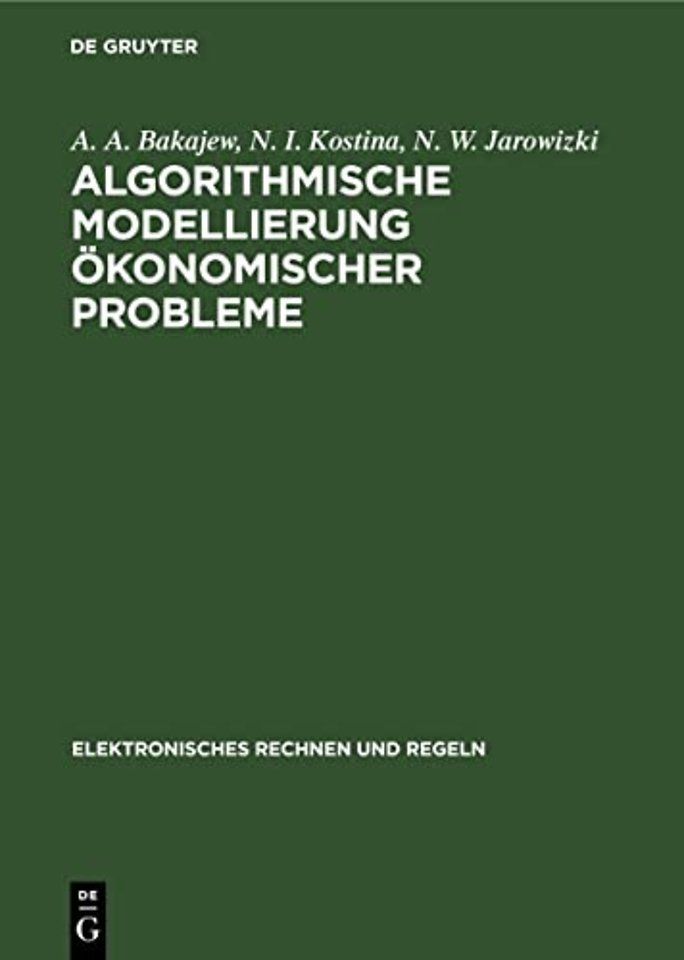 Algorithmische Modellierung Okonomischer Probleme