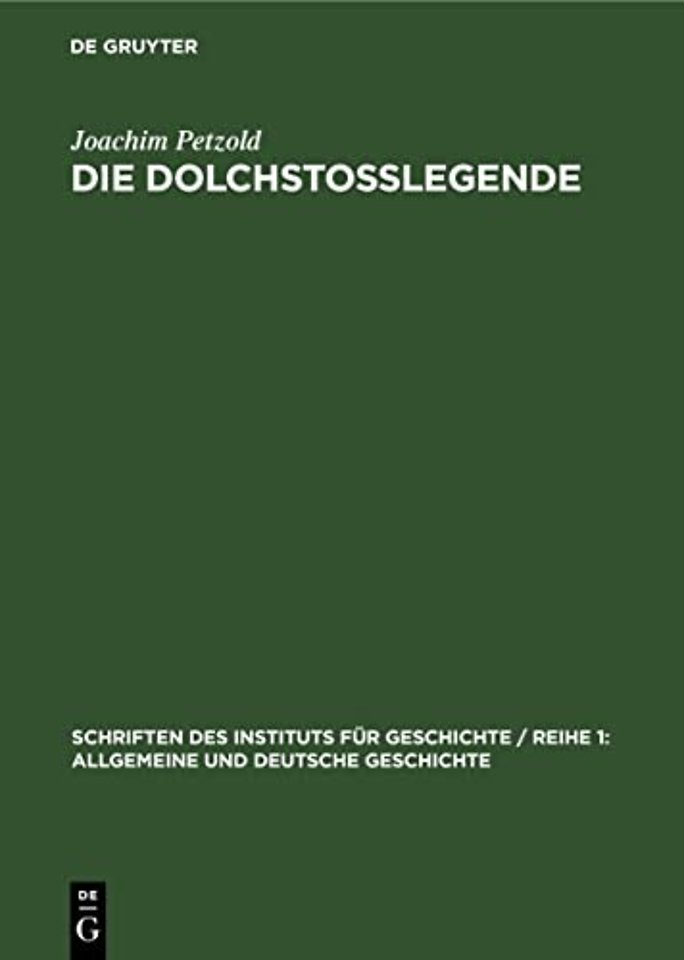 Die Dolchstoßlegende