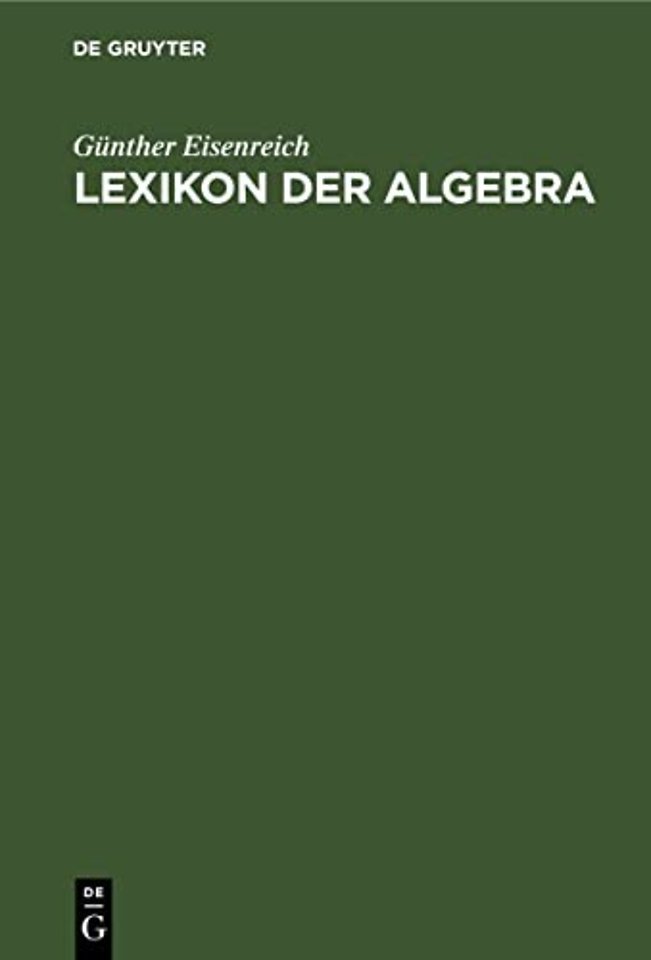 Lexikon Der Algebra