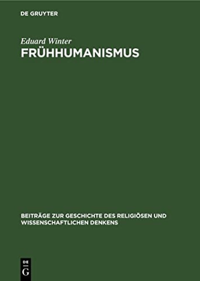Frühhumanismus – Seine Entwicklung in Böhmen und deren europäische Bedeutung für die Kirchenreformstrebungen im 14. Jahrhundert