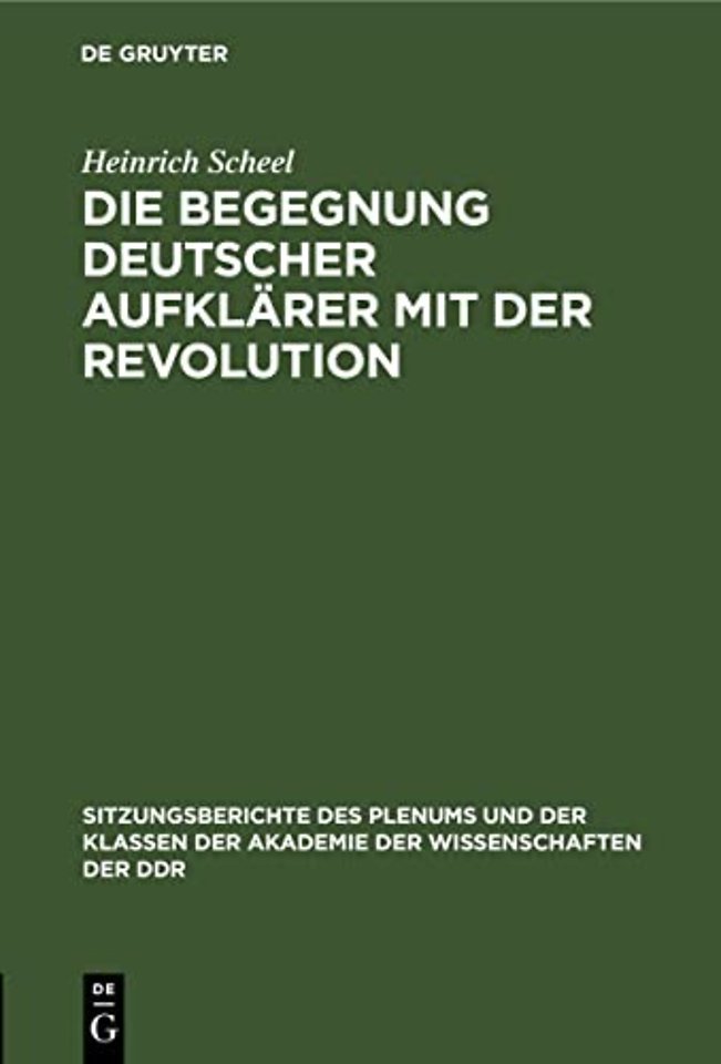 Die Begegnung Deutscher Aufklarer Mit Der Revolution