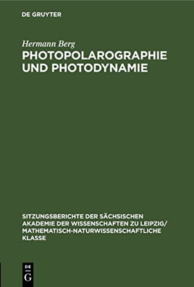 Photopolarographie Und Photodynamie