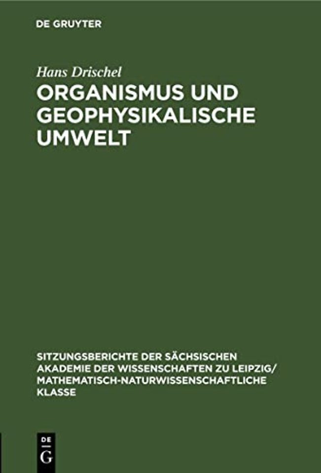 Organismus Und Geophysikalische Umwelt