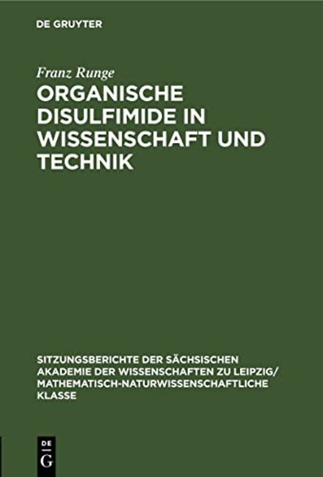 Organische Disulfimide in Wissenschaft Und Technik