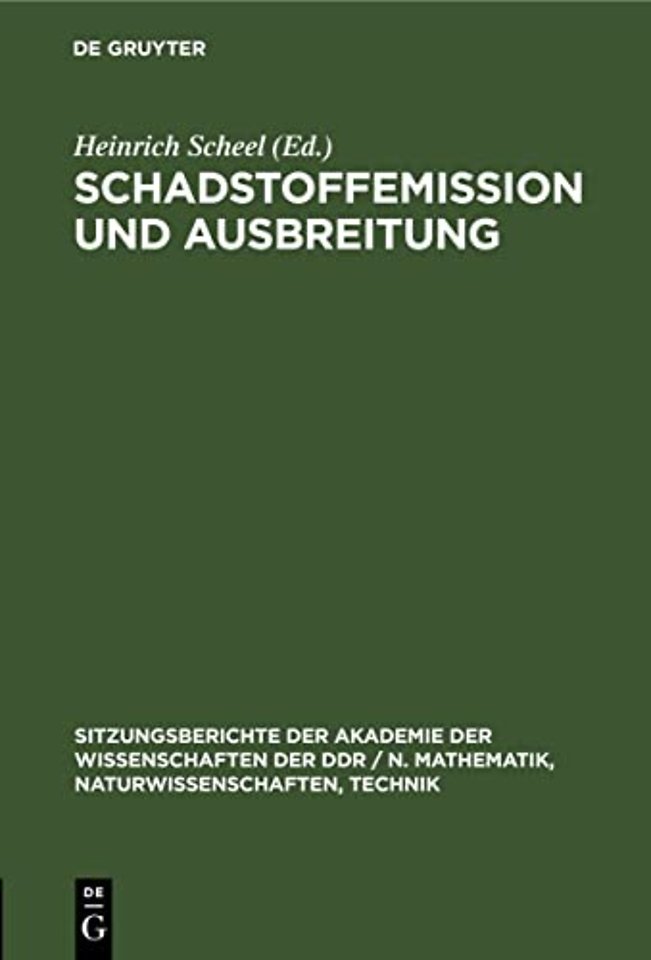 Schadstoffemission Und Ausbreitung