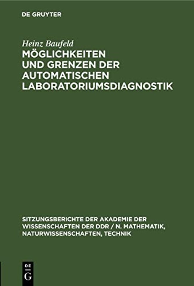 Moglichkeiten Und Grenzen Der Automatischen Laboratoriumsdiagnostik
