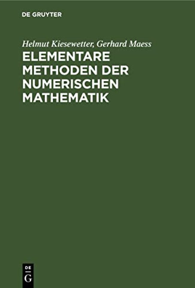 Elementare Methoden der numerischen Mathematik