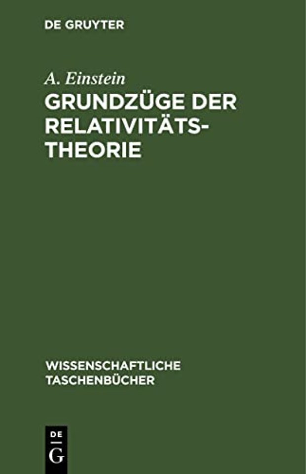 Grundzuge Der Relativitatstheorie