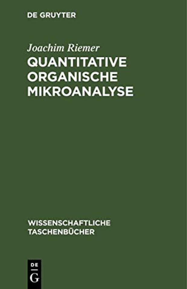 Quantitative organische Mikroanalyse
