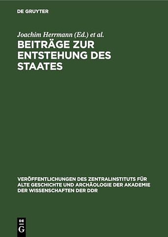 Beiträge zur Entstehung des Staates