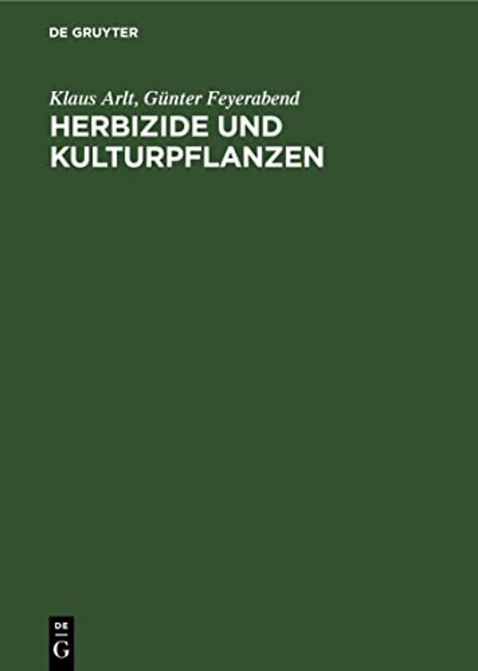 Herbizide Und Kulturpflanzen