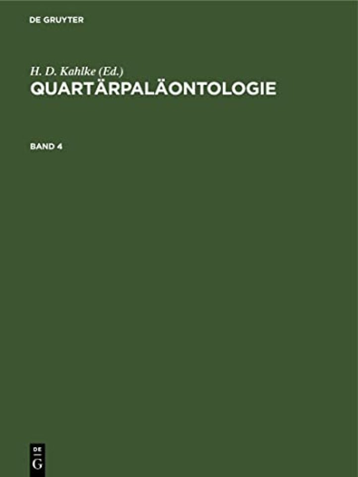 Quartarpalaontologie. Band 4