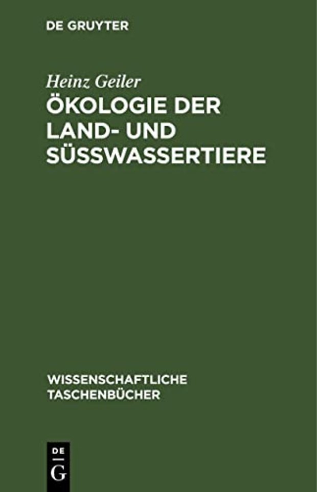Okologie Der Land- Und Sußwassertiere