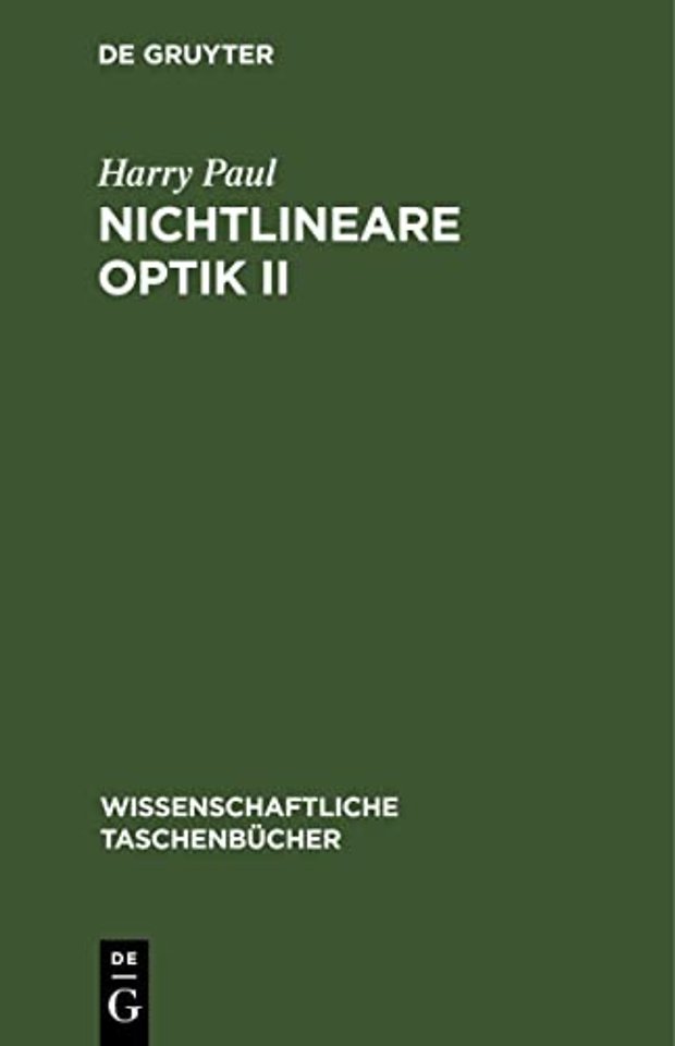 Nichtlineare Optik II