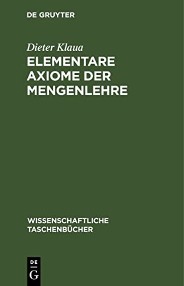 Elementare Axiome Der Mengenlehre
