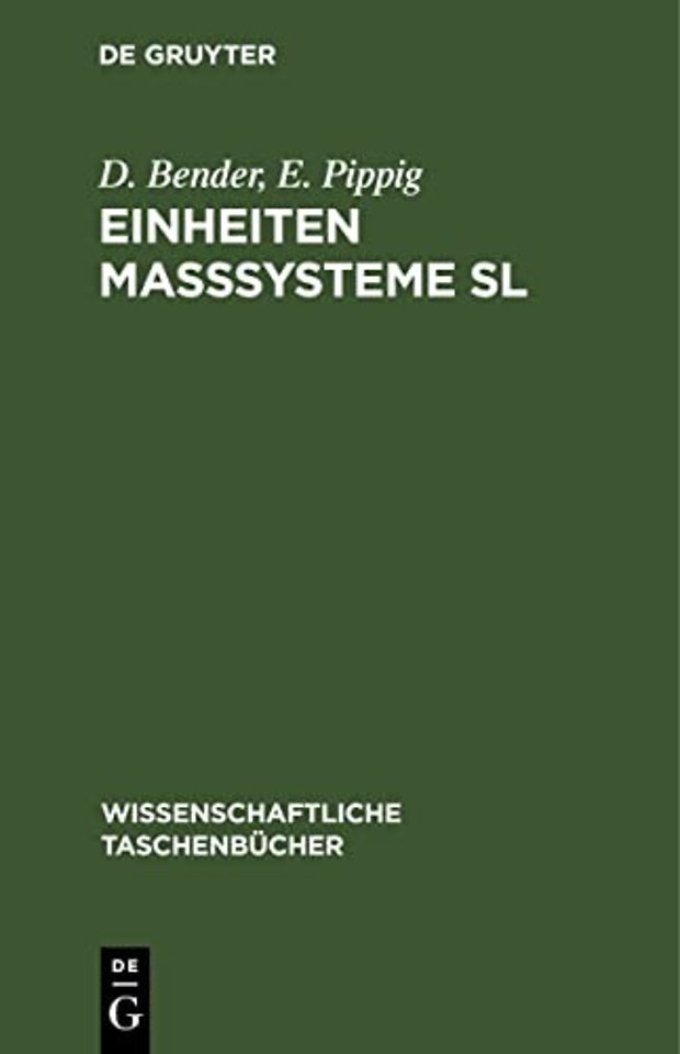 Einheiten Maßsysteme SL