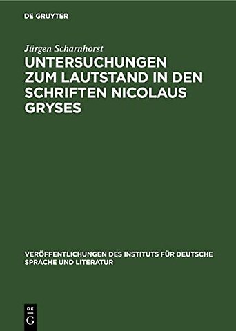 Untersuchungen zum Lautstand in den Schriften Ni – Ein Beitrag zur mecklenburgische Sprachgeschichte
