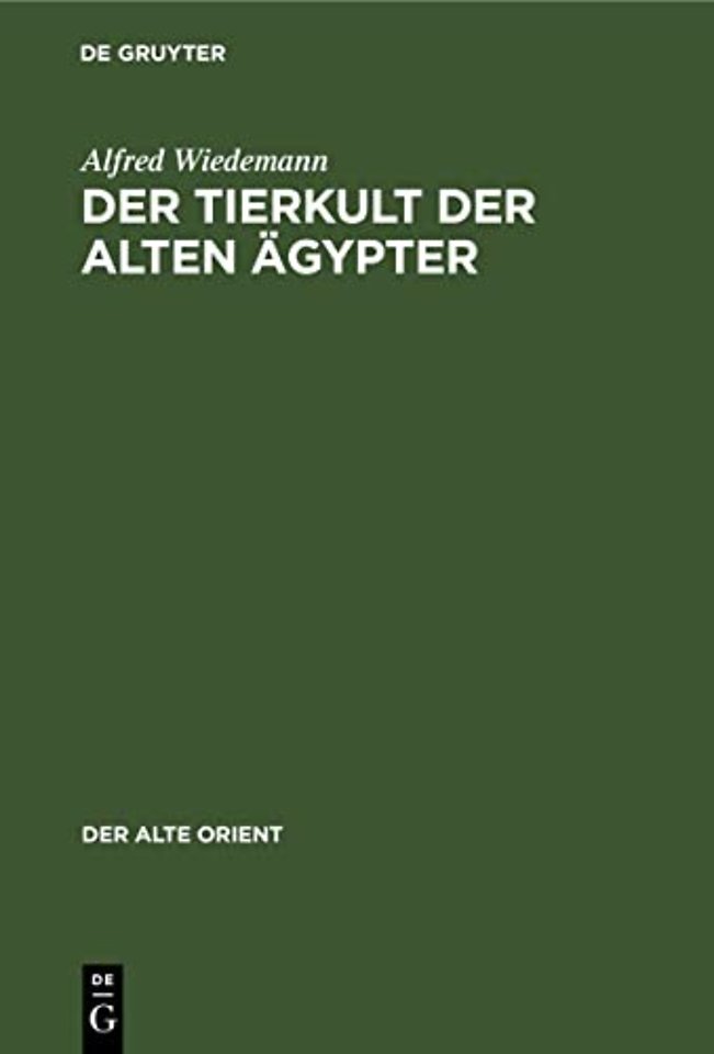 Der Tierkult Der Alten Agypter